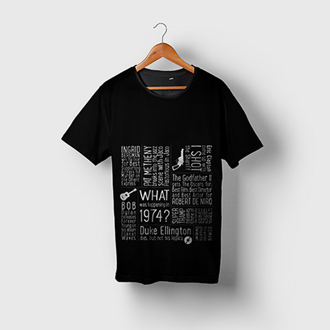 Tshirt «Born in 1974»